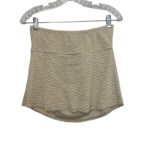 21 Saints Textured Strapless Tube Top Large Neutral Beige New - Picture 2 of 9